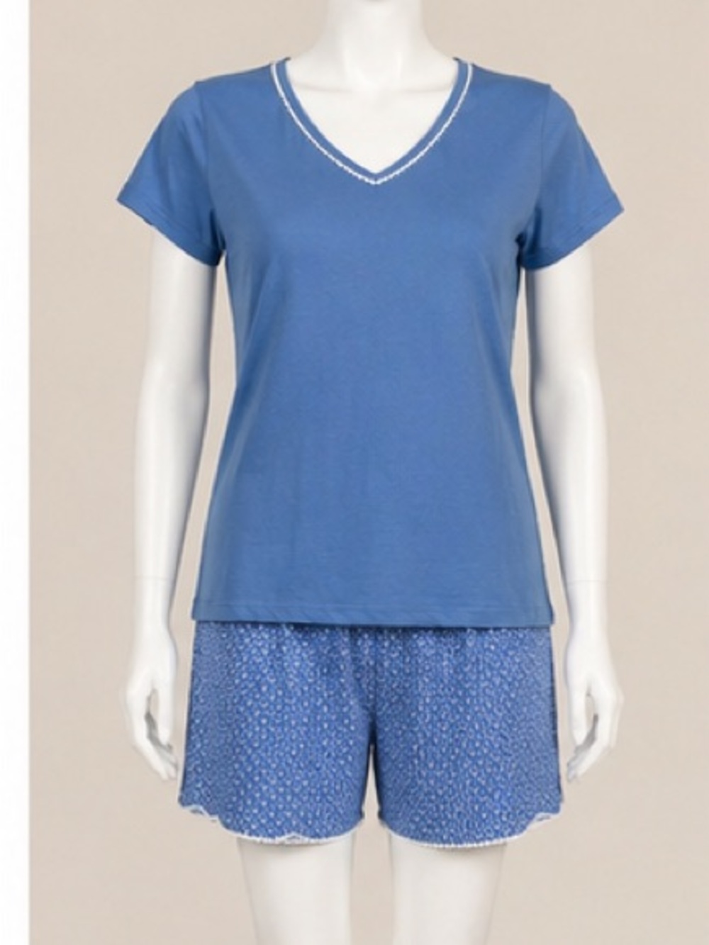 Carole Hochman 2 piece Blue Floral Pajama Loungewear Set 3X - Picture 3 of 7